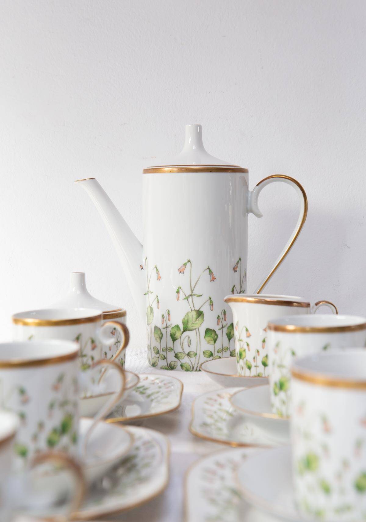 Hackefors "Linnea Borealis" 43-piece Swedish coffee service for 13 people, 1970s