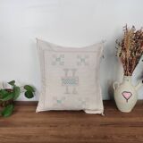 Berber cactus silk bench cushion