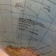 Very large luminous terrestrial globe Hercules 1960