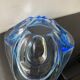 Large light blue Murano fruit bowl