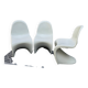 Lot de 3 chaises S vintage blanches dans le style Panton chair - Vitra