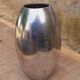 Polished cast aluminum vase, 1960s