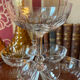 6 1920's crystal champagne glasses