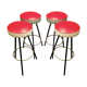 Suite of 4 stools "DESIGN 1950".
