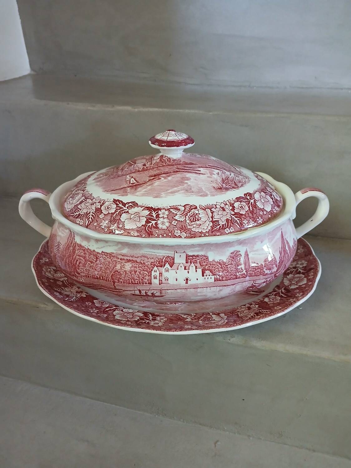 Antique Palissy soup tureen / England
