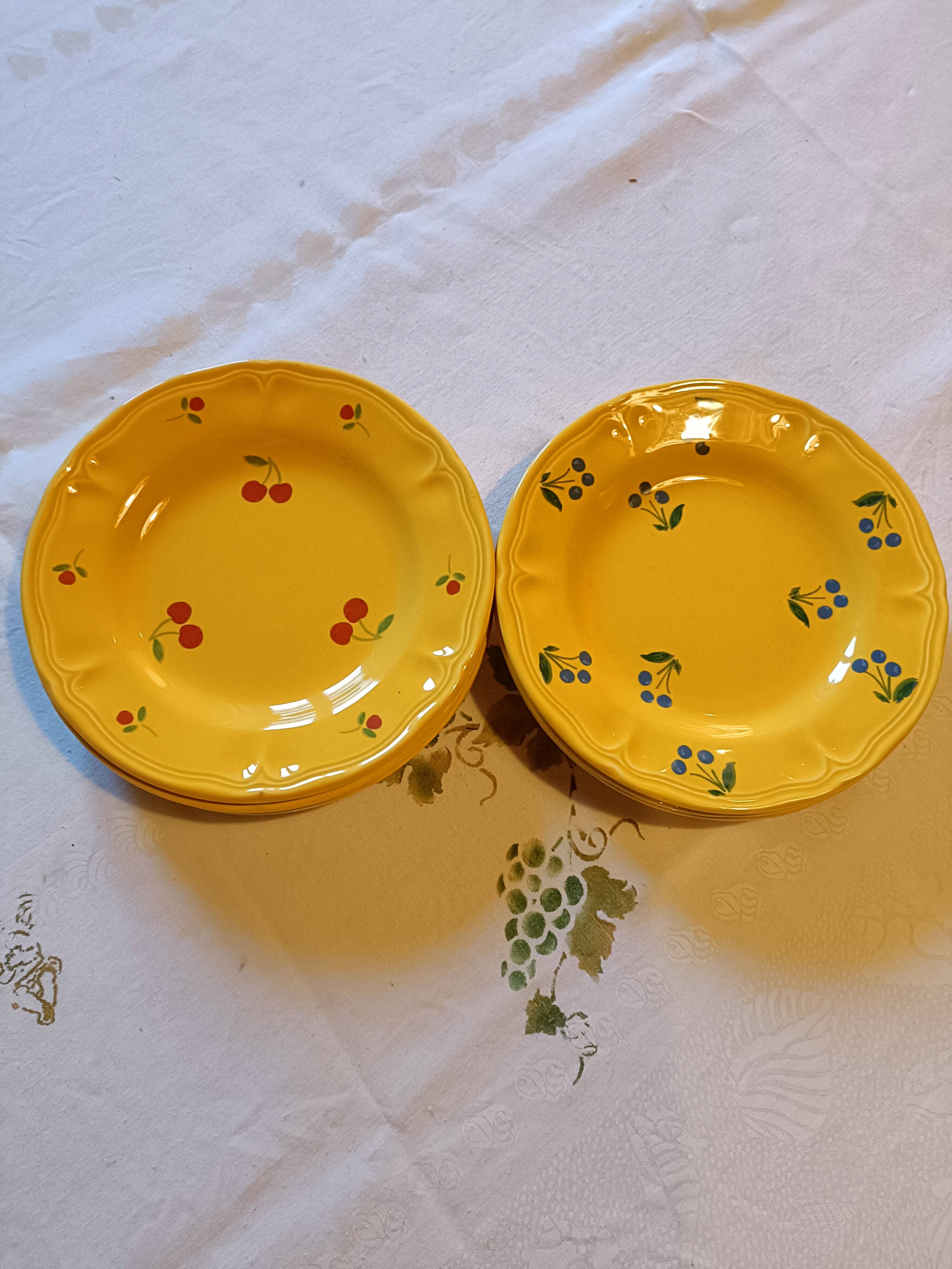 Lot de 8 assiettes à dessert