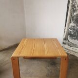 Square pine coffee table