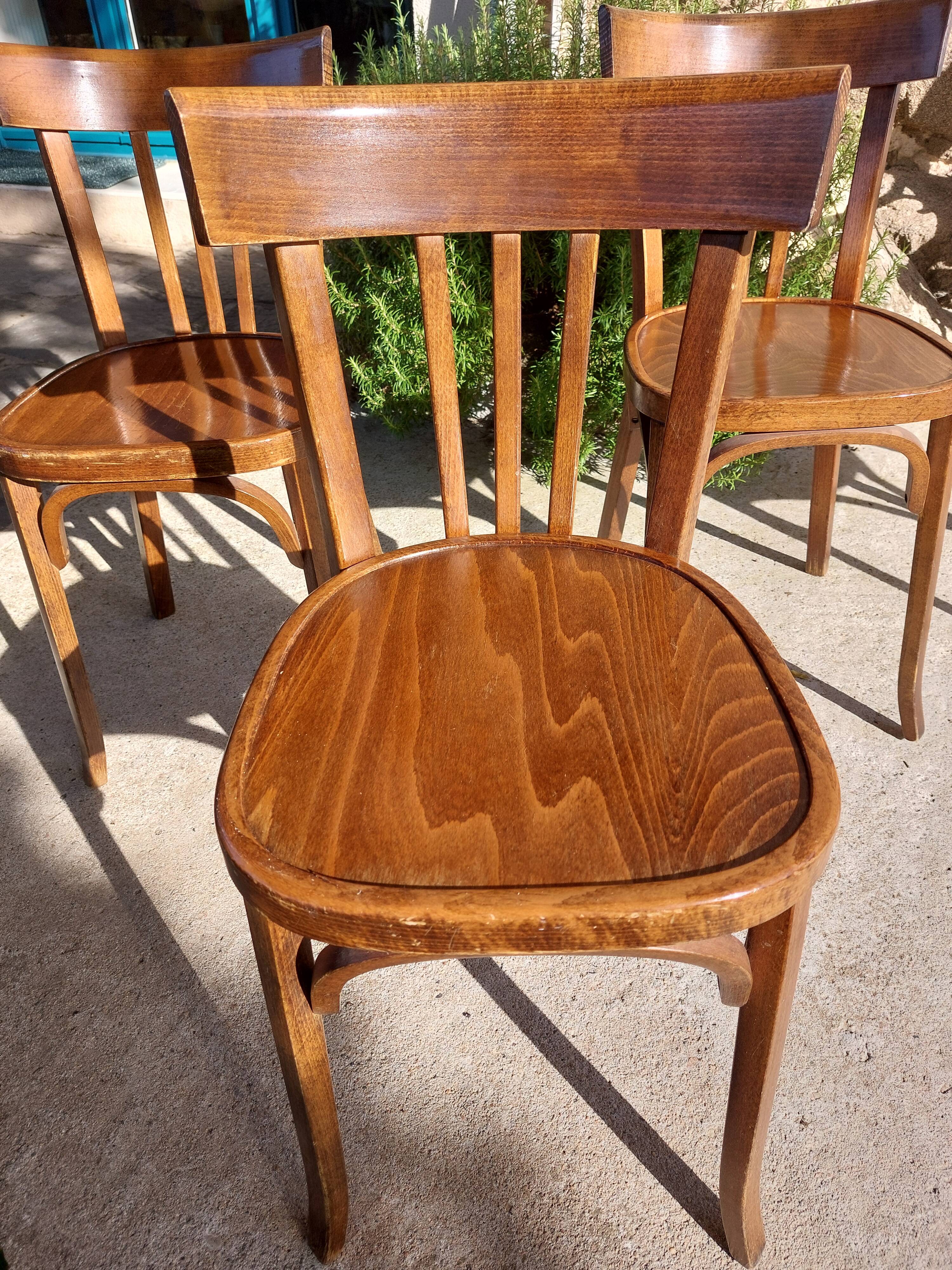 5 vintage Baumann bistro chairs