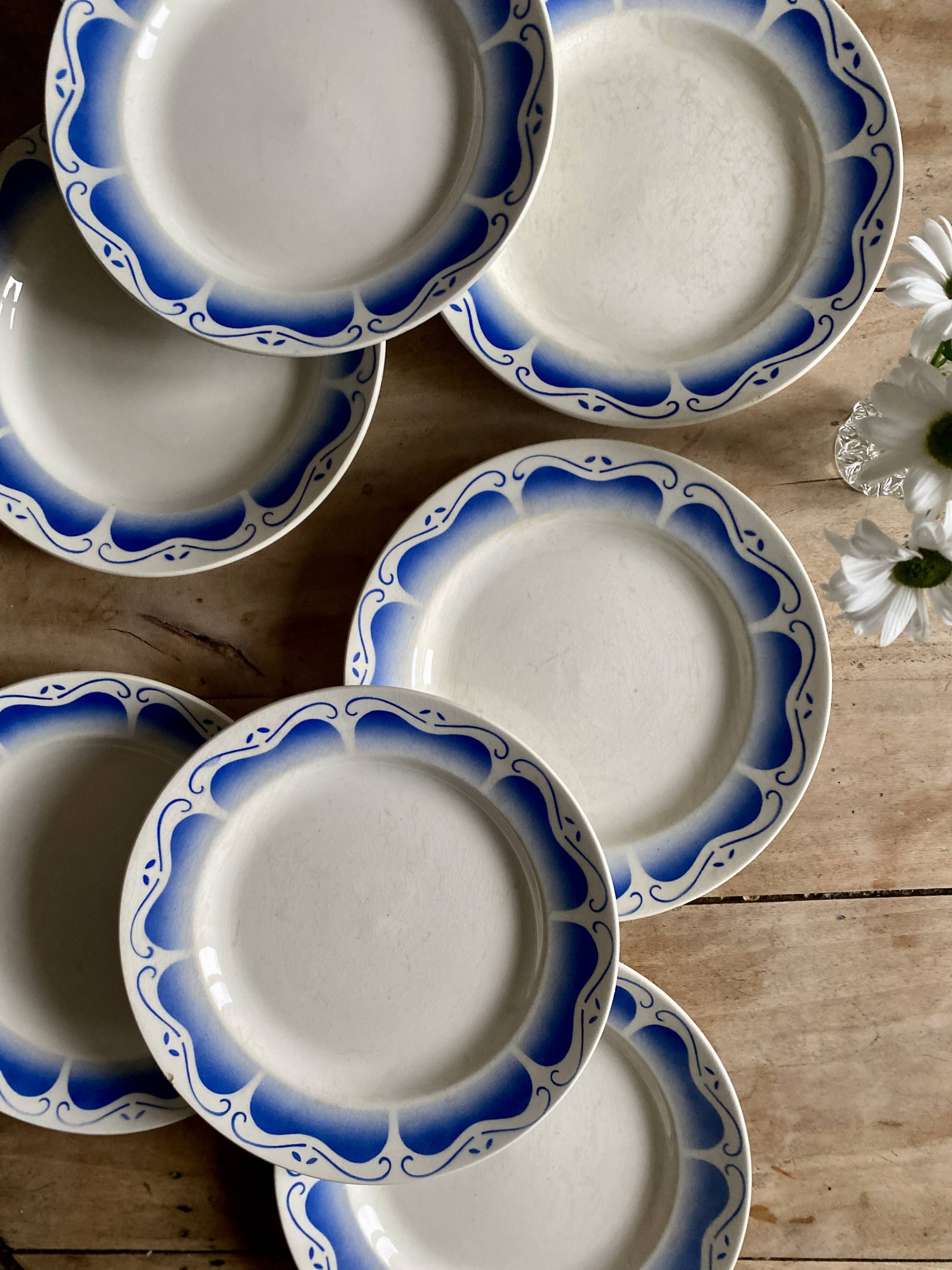 Set of 8 vintage dinner plates