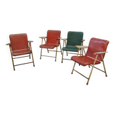 Folding chairs by Russel Wright for Samsonite Chairs 1960s