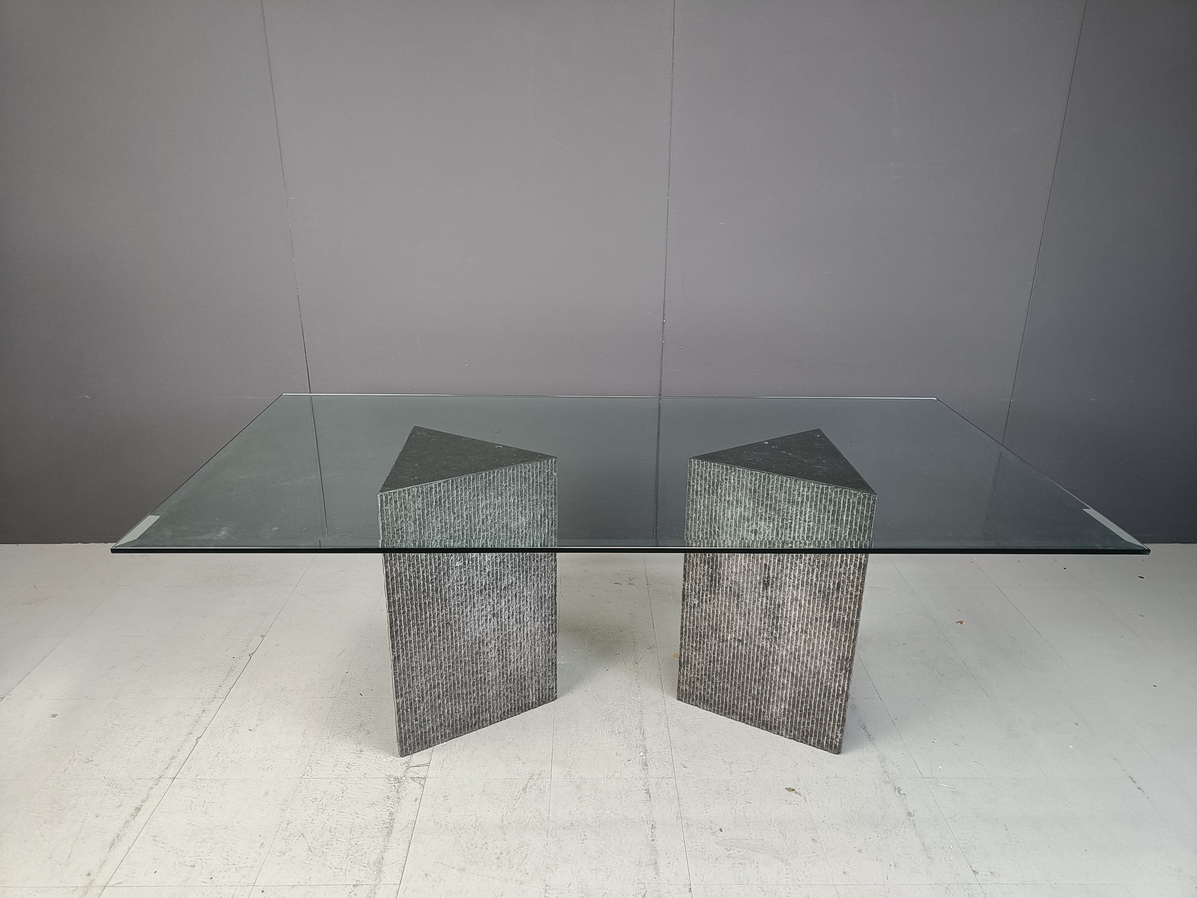 Vintage brutalist dining table, 1970s