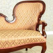 Sofa en noyer vintage, 1880