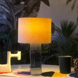 Modernist cubist Building table lamp by Curtis Jere