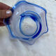 Blue blown glass floral dish / empty pocket - Handmade craftsmanship