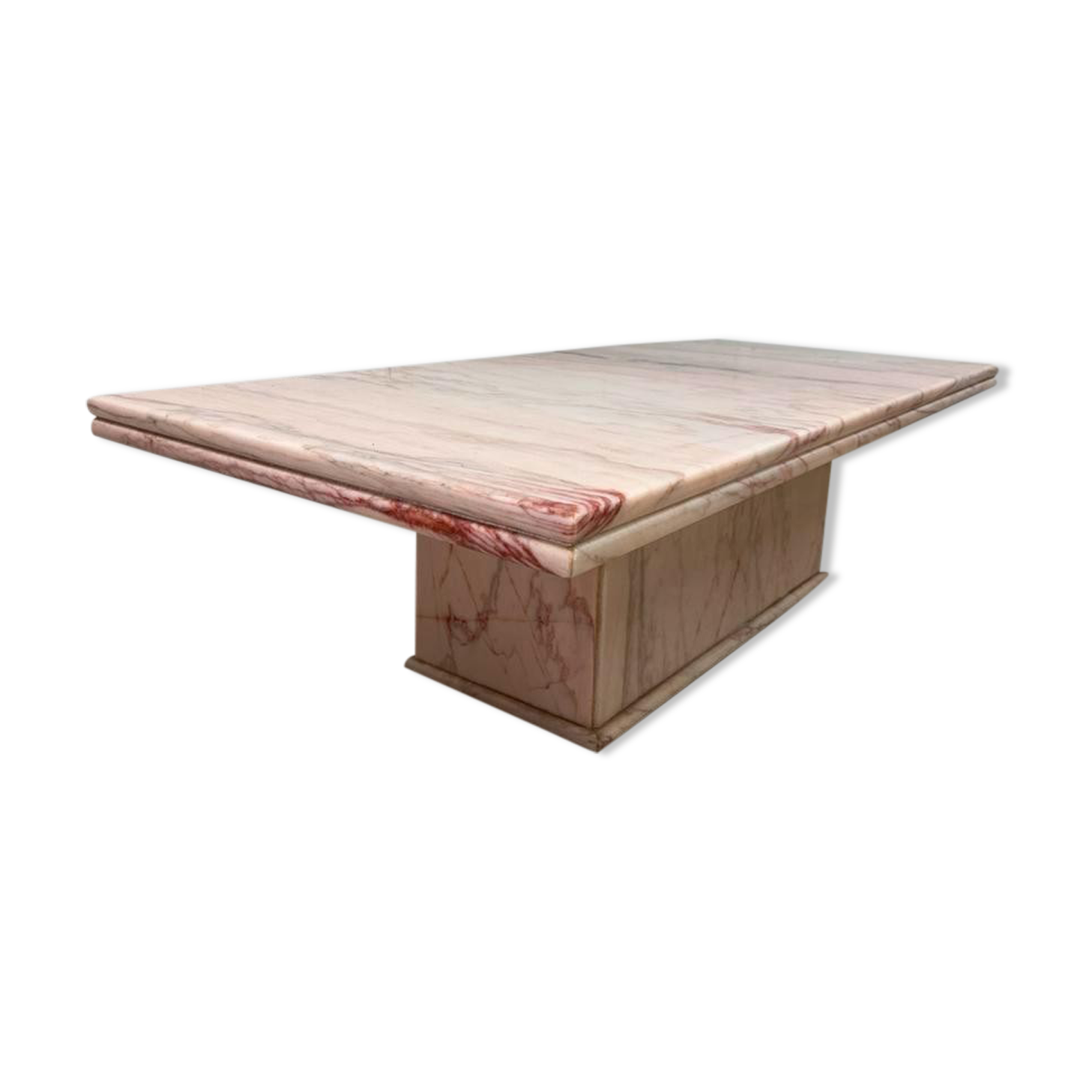 Vintage pink marble coffee table / coffee table