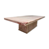 Vintage pink marble coffee table / coffee table