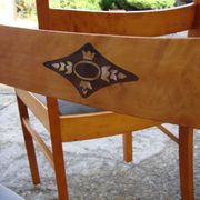 Set of 4 art deco chairs, 1940s