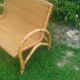 Vintage wicker rattan sofa bench