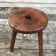 Old walking tabouret feet tripodes vintage wood