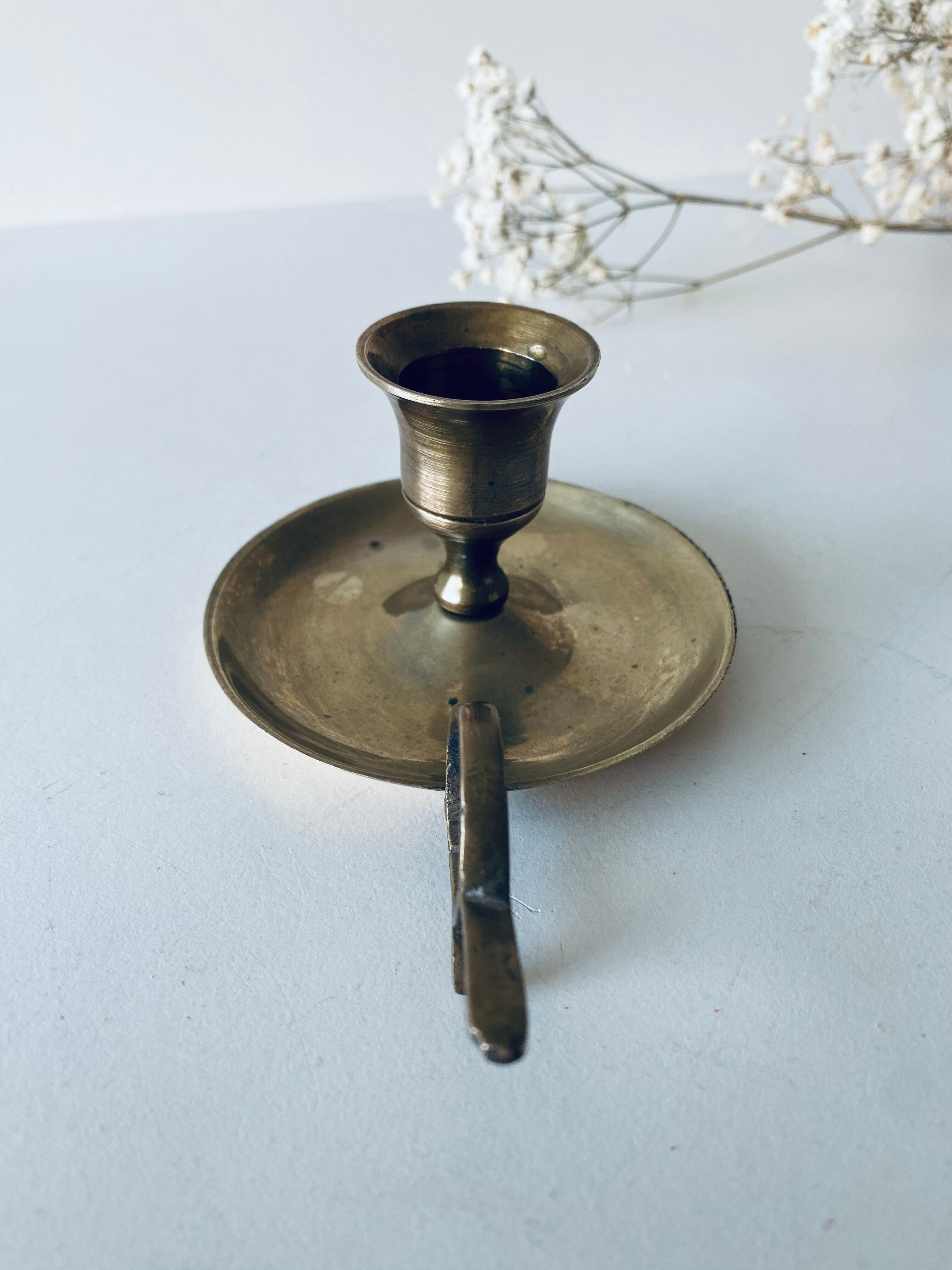 Vintage brass candle holder