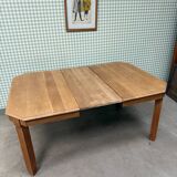 Art Deco extendable oak table, renovated