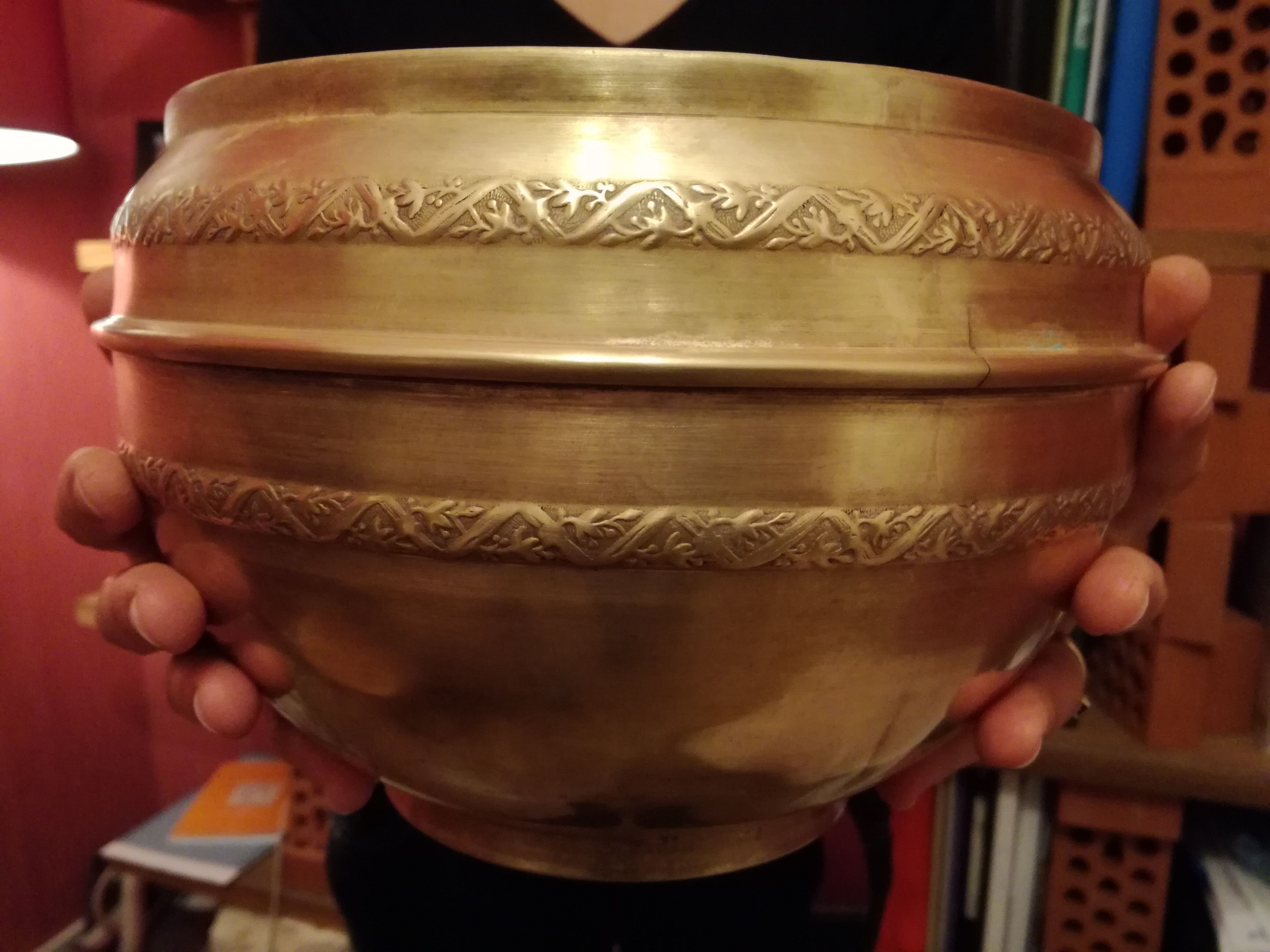 Brass pot cover