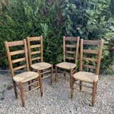 Set of 4 straw chairs