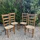 Set de4 chaises paillées