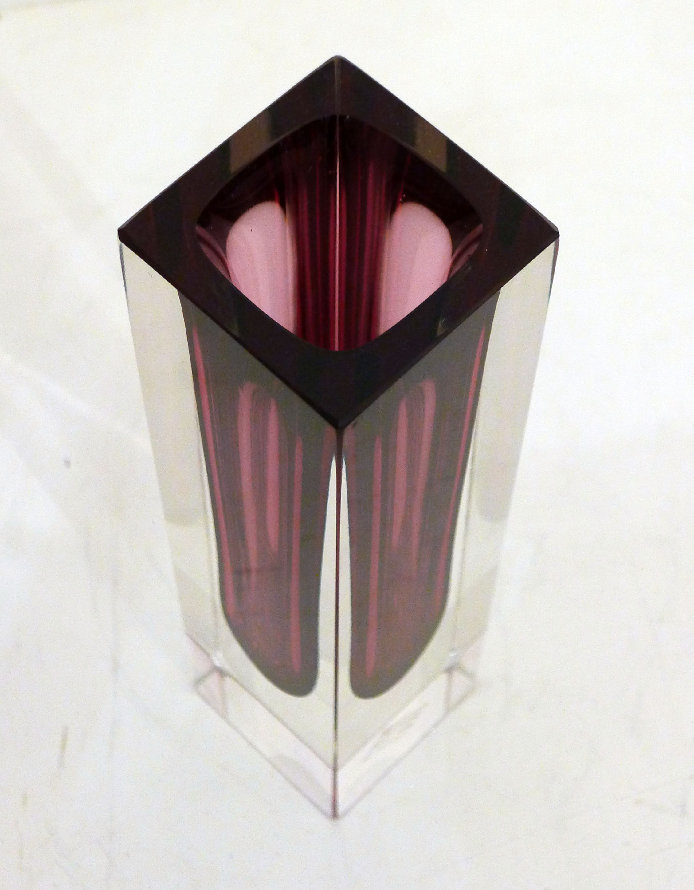 Large sommerso vase, Murano glass