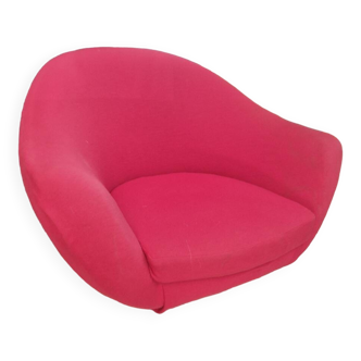 Fauteuil rétro rouge ~1960