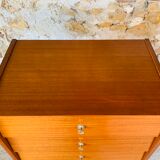 High chest of drawers with 6 drawers, Scandinavian style, circa 60's