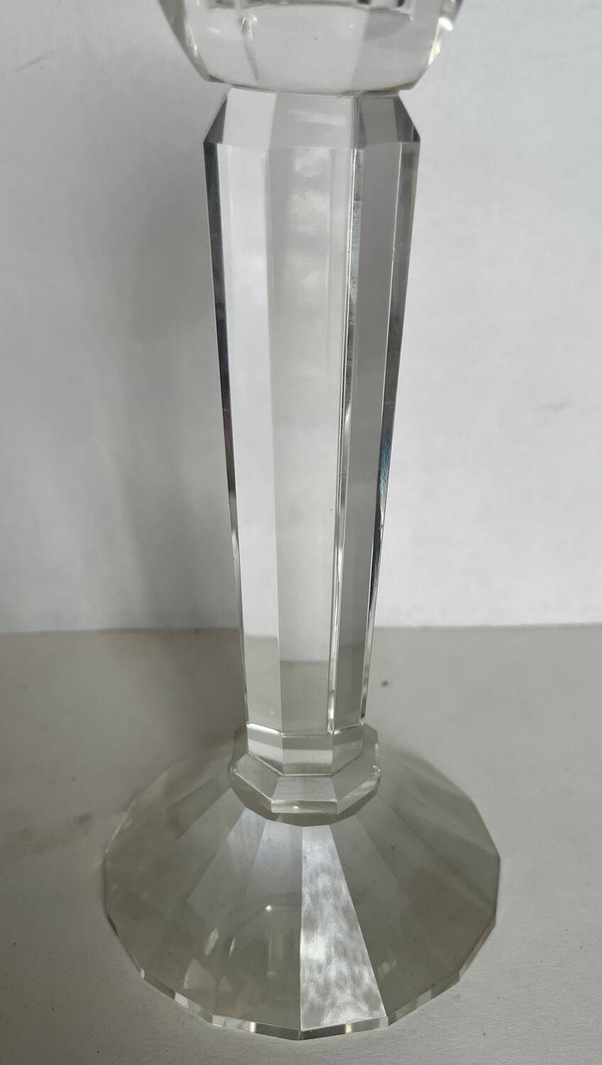 Pair of crystal candlesticks
