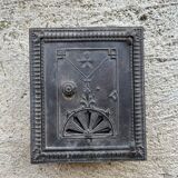 Ancienne porte de four ou cheminée 19eme fonte