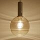 Paire de suspensions vintage en forme de globe en verre