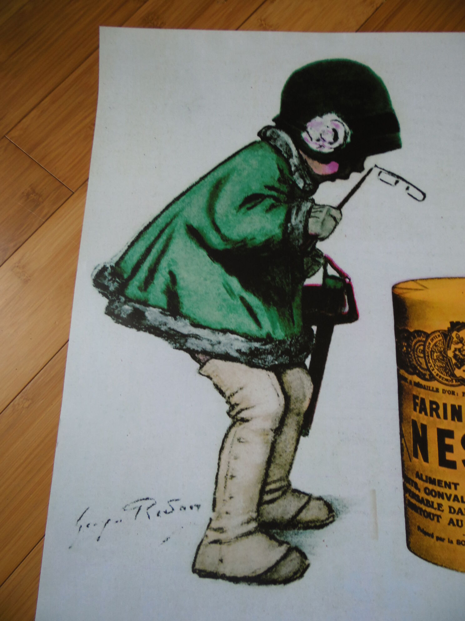 Reproduction advertising poster 40's, Nestle Milky Flour