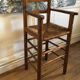 Chaise haute enfant bois massif vintage