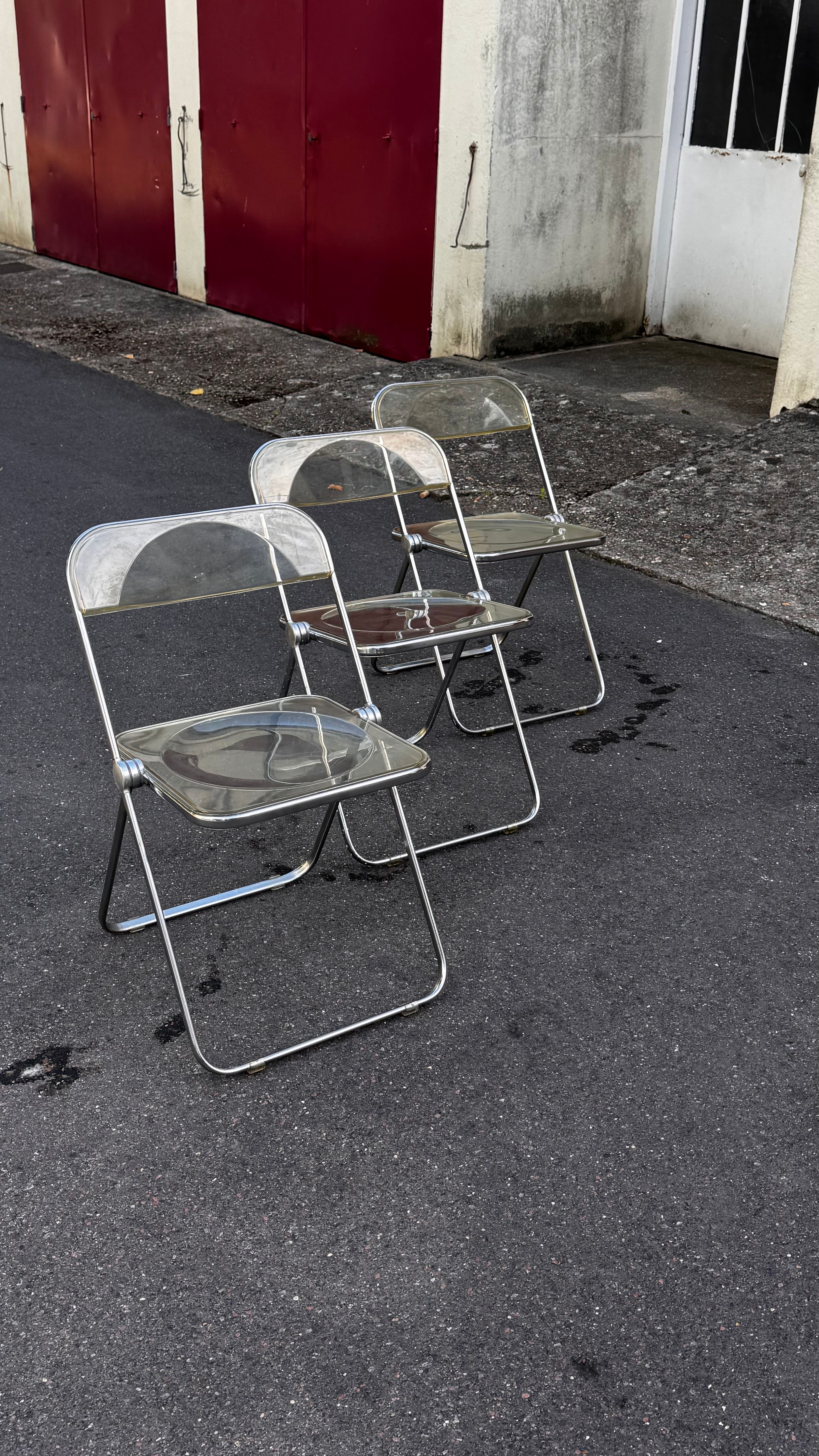 Lot de 3 chaises Plia - GianCarlo Piretti