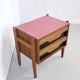 Walnut Nightstand attr. to Ico Parisi with a Pink Top and Black Drawers
