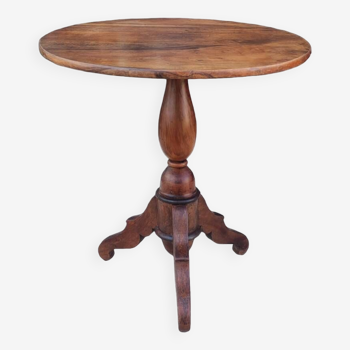 Ancien guéridon table d appoint bois massif