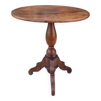 Ancien guéridon table d appoint bois massif