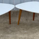 Paire de tables basse de style vintage