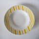 Lot of 4 hollow digoin sarreguemines yellow stripes 1950