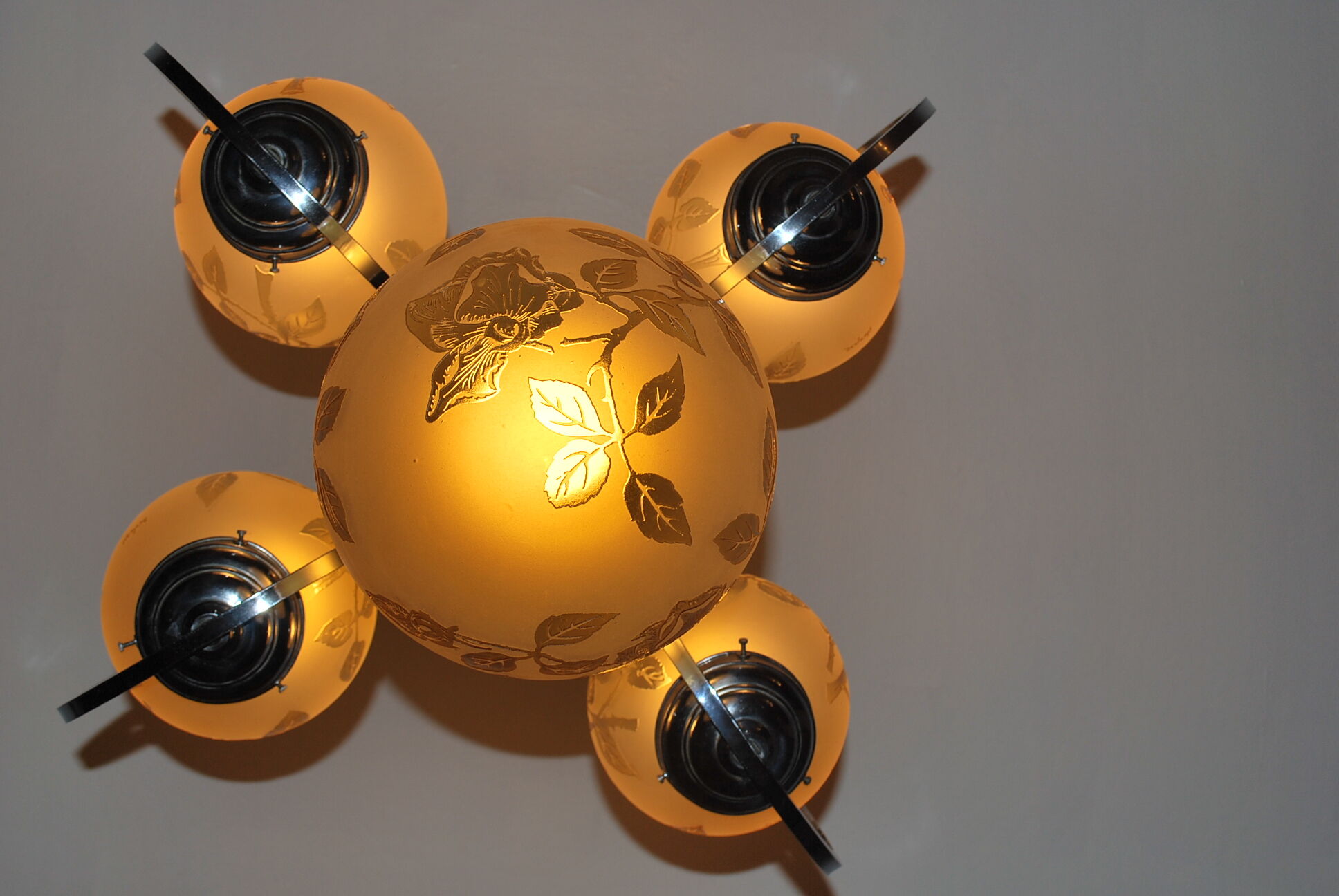 Lustre art déco signé Deveau