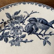 Flat plates Sarreguemines Iron Earth model Blue favorite