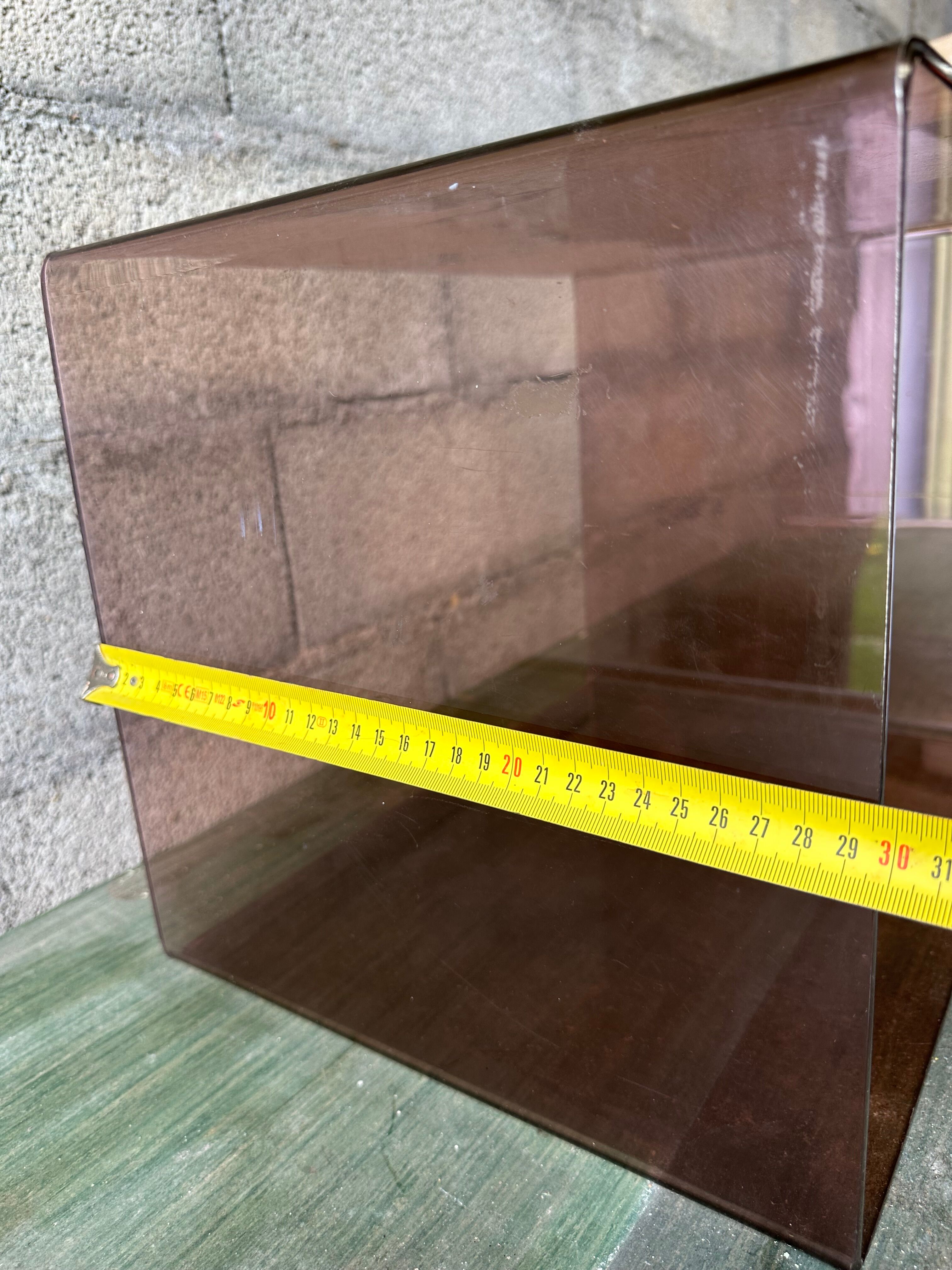Case cube shelf coffee table plexiglass smoked (3 available)