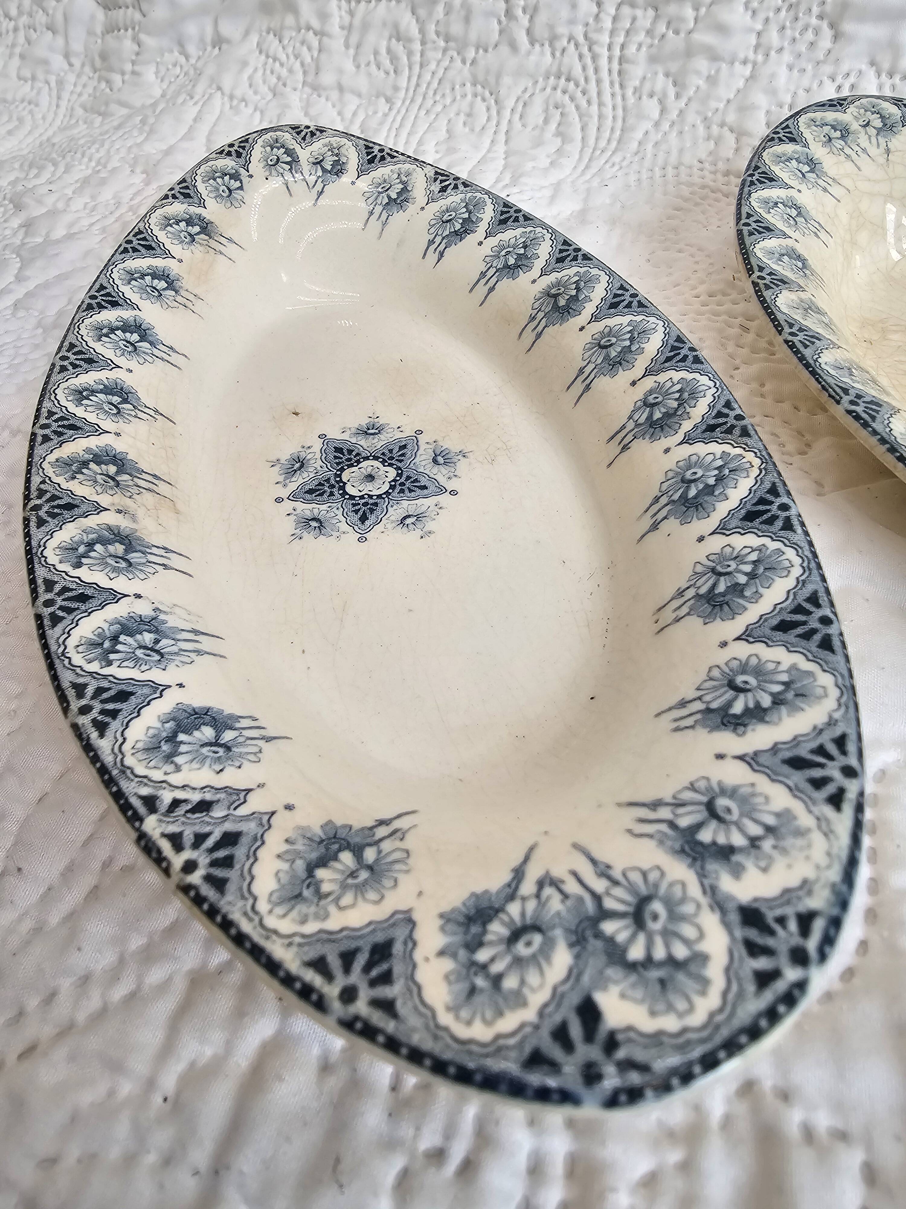 Ensemble de deux raviers Terre de Fer modèle Boulogne