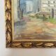 Peinture à l'huile encadrée Paysage, 1990