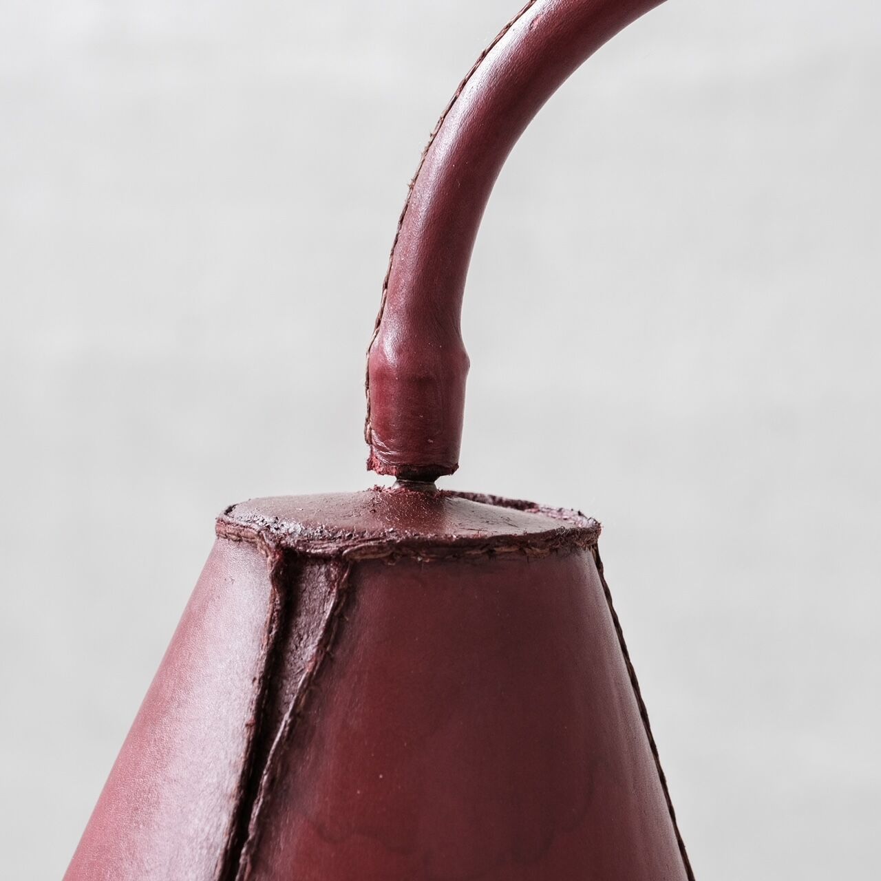 Mid-Century Spanish Leather Floor Lamp by Valenti