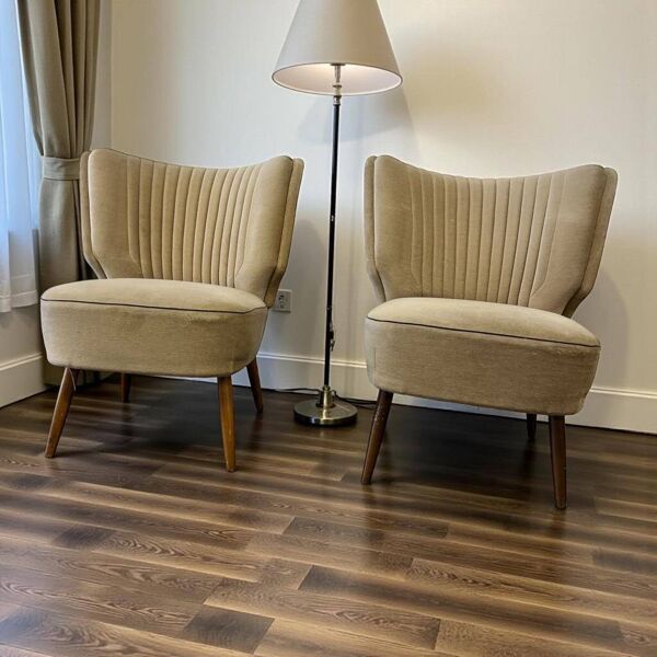 Ensemble de 2 fauteuils cocktail vintage / fauteuils / petits fauteuils