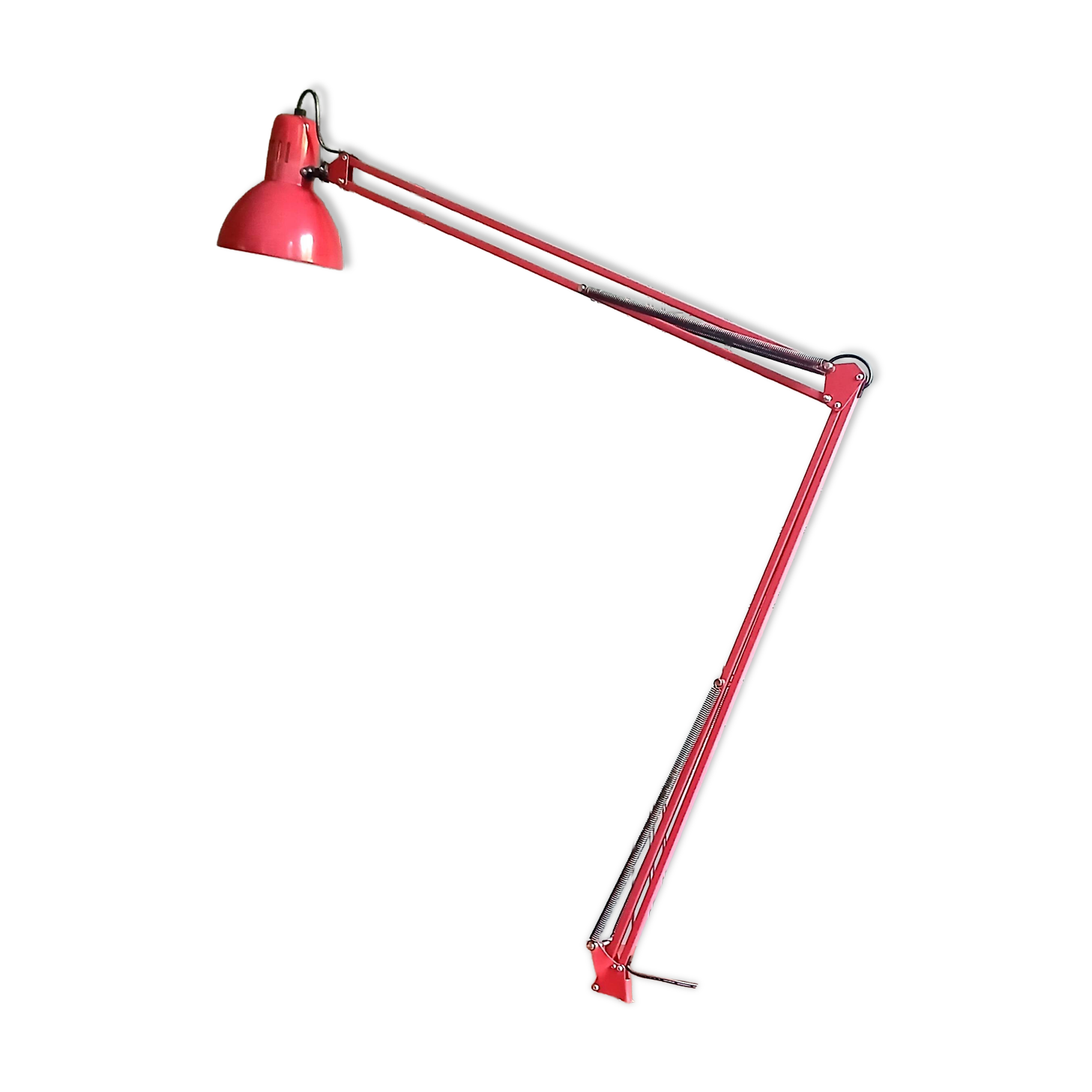 Important architect's floor lamp, 2 articulated arms, Kema Keur. 80's